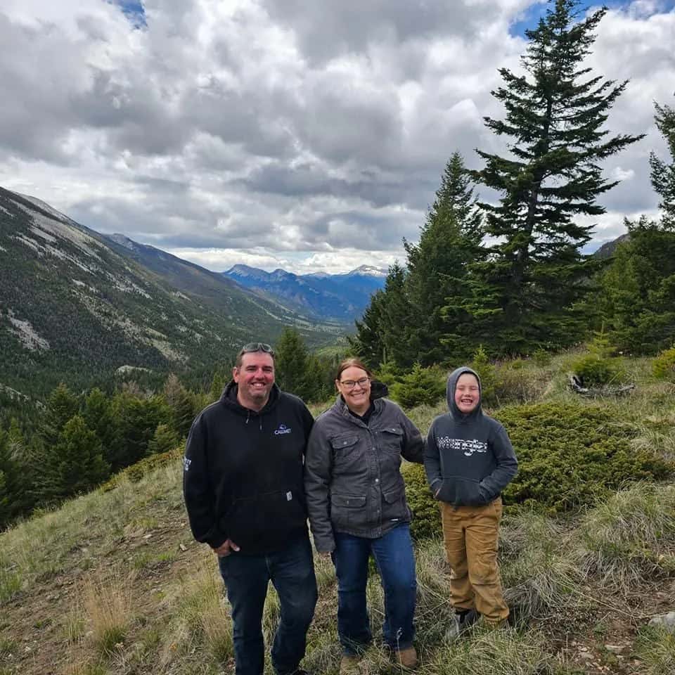 Our family in the Montana mountains